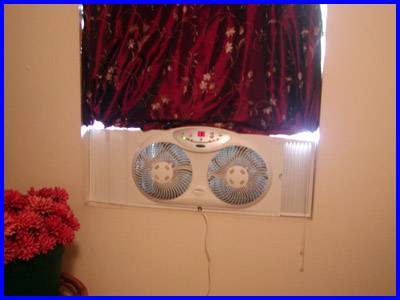 window fan filter installed